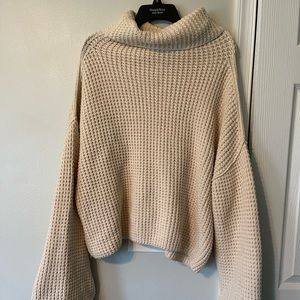 Free People oversized cream sweater